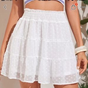shein high waisted ruffle skirt